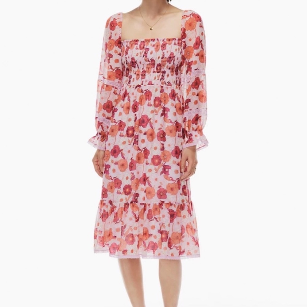 Wilfred Floral Pink and Red Dress